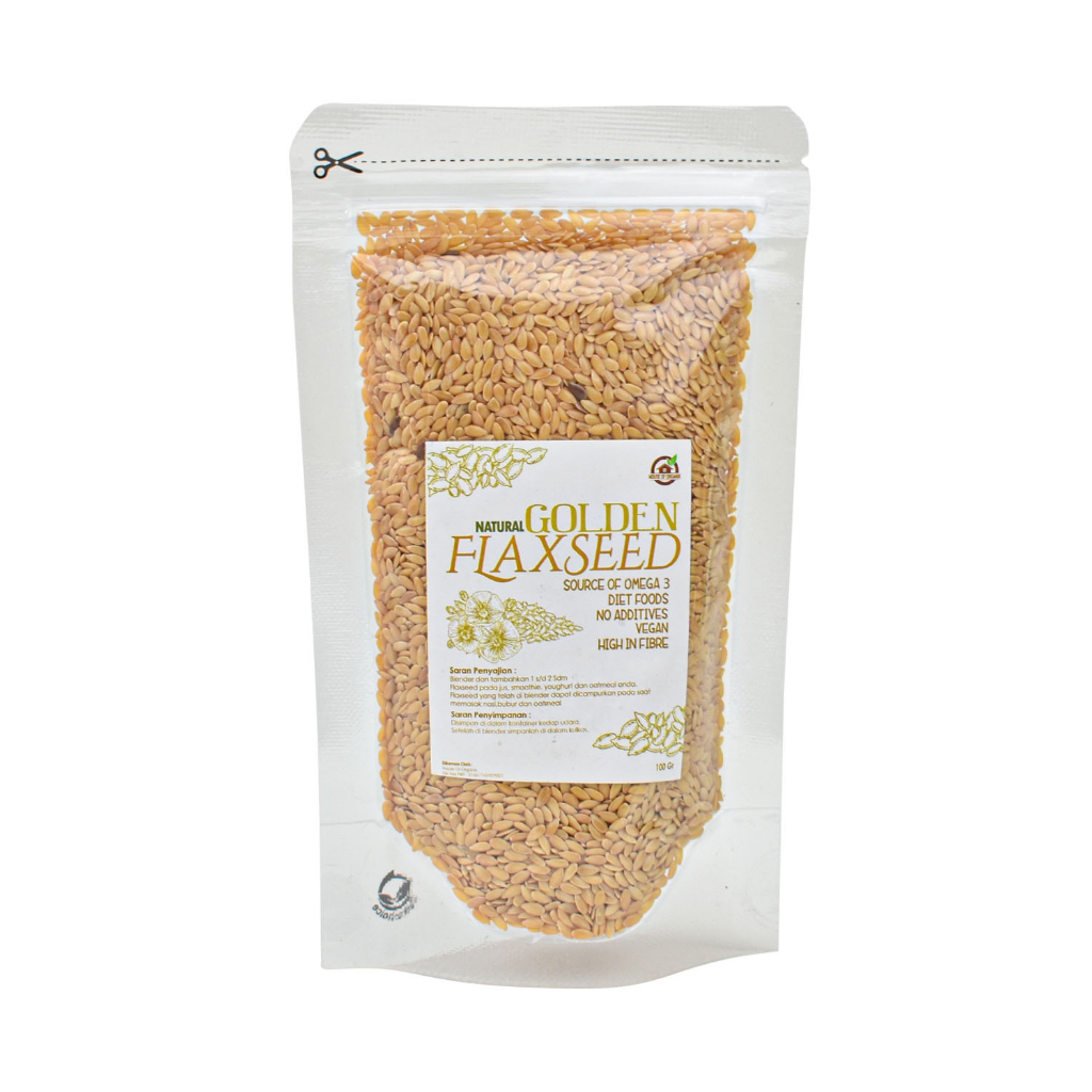 Natural Golden flaxseed ( Flaxseed Kuning ) - 100 Gr