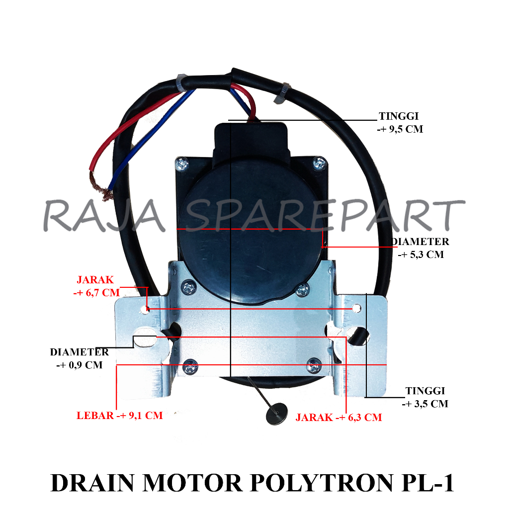 Motor Drain / Retractor PL-1 Mesin Cuci Polytron (Hitam)