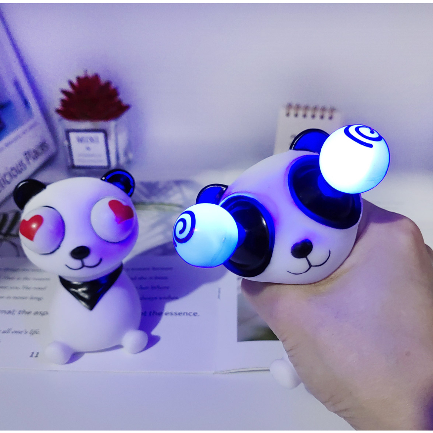 Mainan Pop it Squishy Pohon Tupai Karet Silikon / Mainan Tupai Lucu Remasan / Pop It Pohon Lucu Panda ada lampu LED