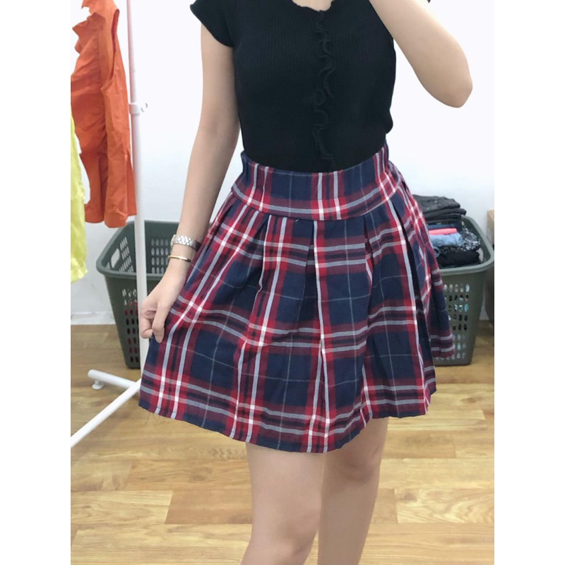 ROK TARTAN COUPLE jk korean mini skirt japan dewasa anak