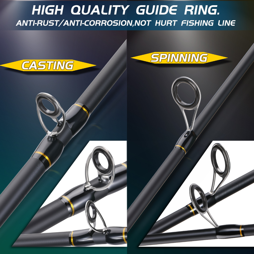 Joran dan Reel 1.8M 2.1M 2 Bagian Casting Fishing Rod dan 7.2:1 Rasio Gear Rem Magnetik Baitcasting Reel Memancing Baris Lure Combo Set