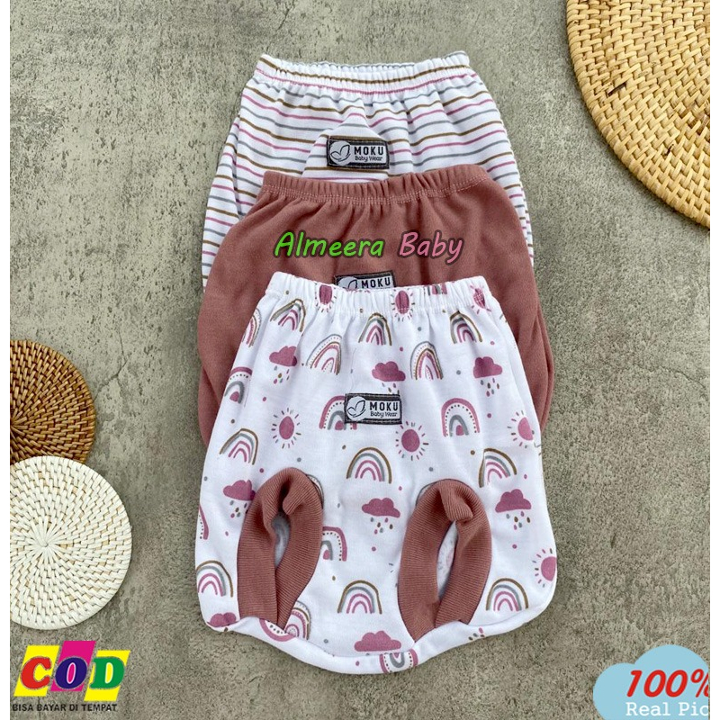 Isi 6 PCS Baju Celana Bayi / 3 Setel Baju Lengan Kutung Celanan POP Usia 0-3 Bulan Seri Dusty Pink Almeera Baby and Kids