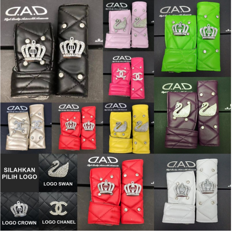 5 Color SARUNG GIGI GEAR HANDBRAKE Mobil DAD MAHKOTA CROWN CHXNEL SWAN ANGSA