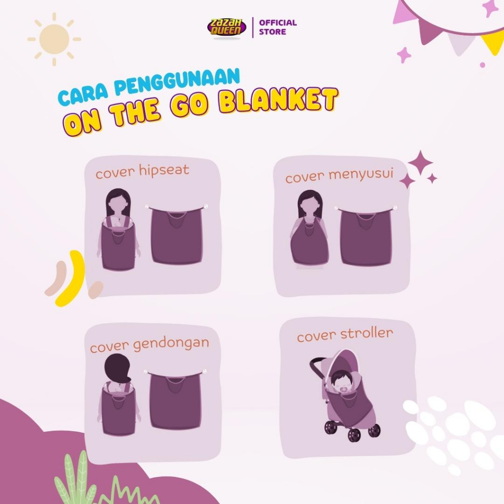 On The Go Blanket Selimut Bayi | Hoodie Blanket Texture Series