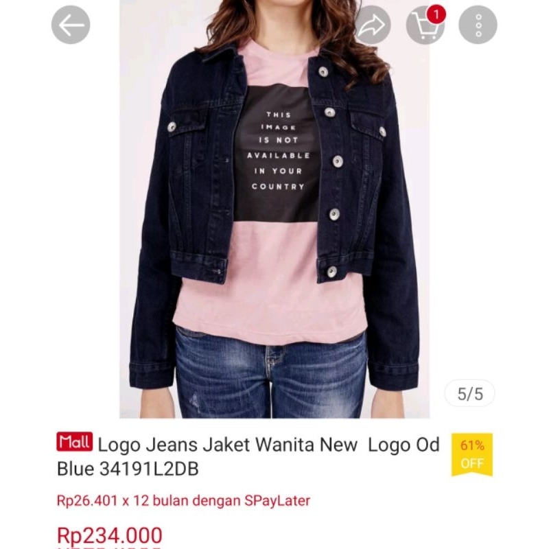 Logo Jeans Jaket Wanita New Logo Od Blue