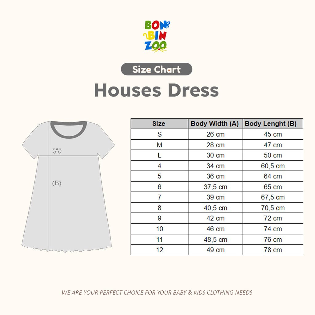 Dress House Anak Bonbinzoo Nature Series 1-6 Tahun Bayi Arevyonlineshop SML