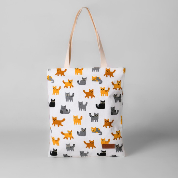 Pamole - Tote Bag Kekinian Bahan Kanvas Motif Kucing Termurah