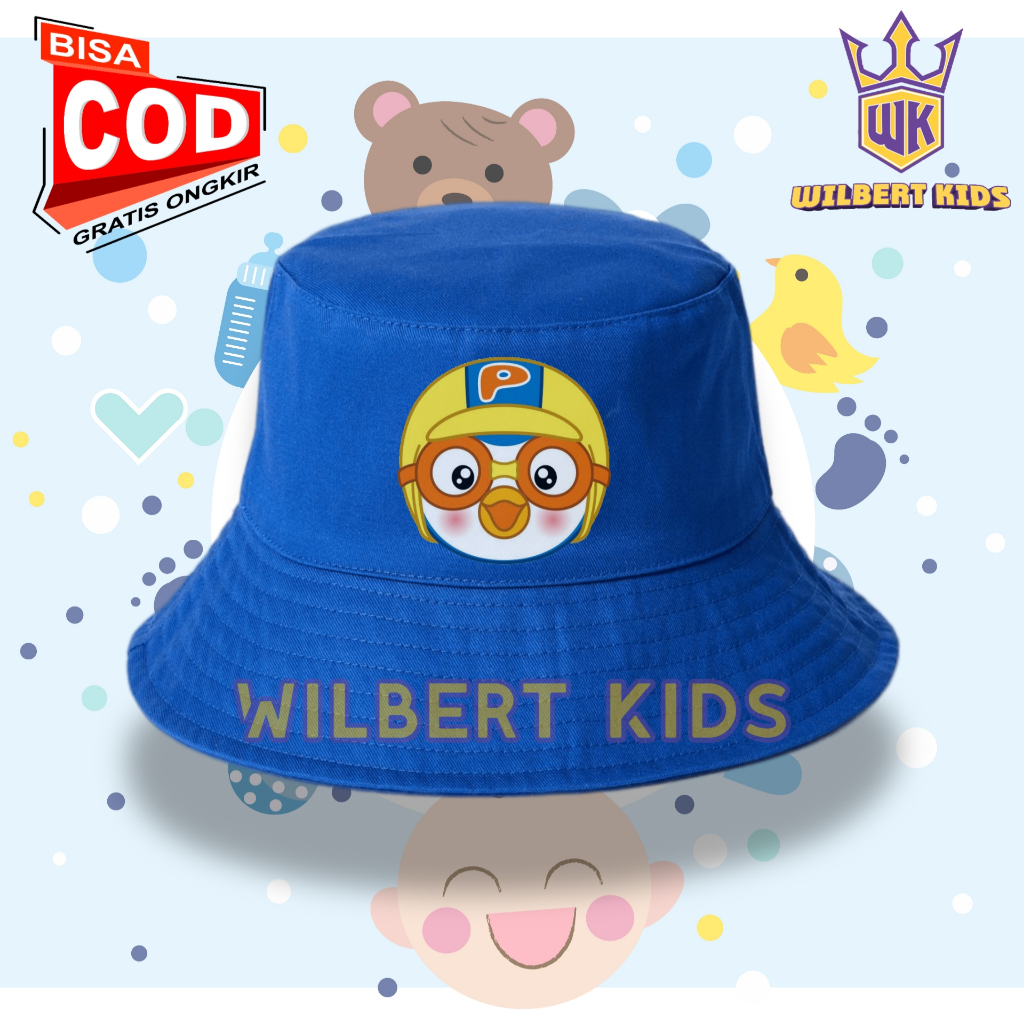 Topi Anak Pororo The Little Penguin / Topi Bucket Anak Pororo Penguin