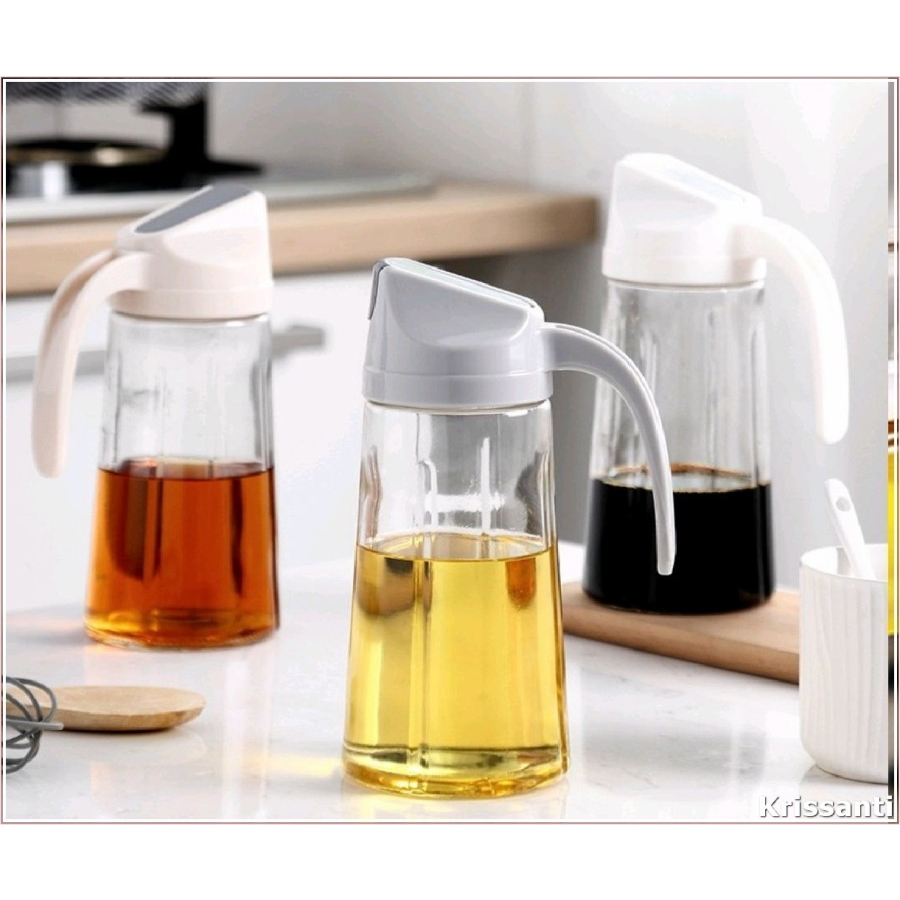 Oil Pot Bottle 630ml HX-0038 M672 Botol Kaca Tempat Minyak Goreng Kecap Cuka Juice Teh Kopi