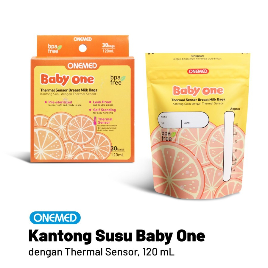 KANTONG ASI ONEMED 120 ML BOX ISI 30 PCS- KANTONG SUSU - BREAST MILK STORAGE ONEMED