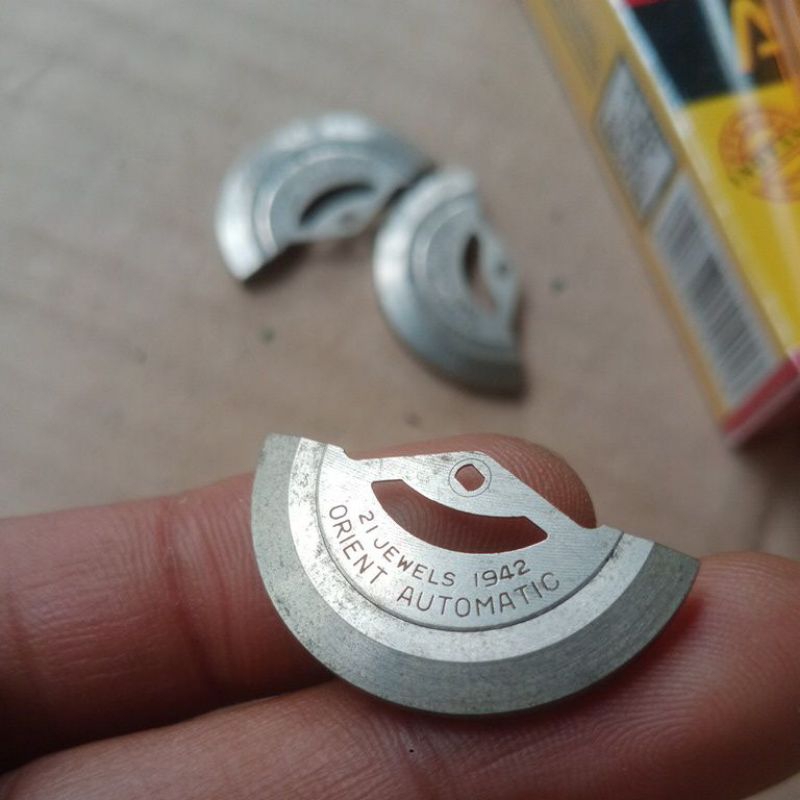 spare part jam tangan jarum kipas bandul jam Orient automatic 21 jewels Asli copotan