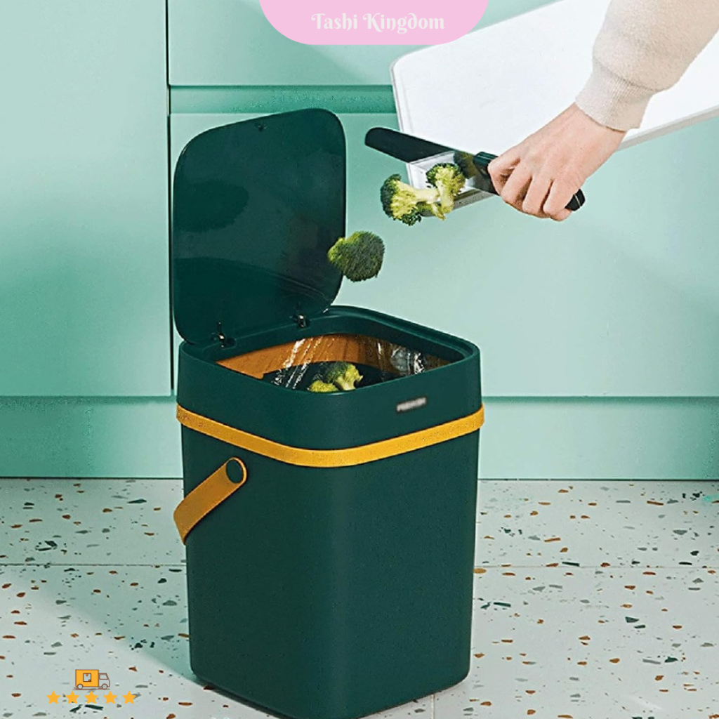 Tempat sampah sensor minimalis Desktop Sampah Sensor Pintar Modern Tempat Sampah Listrik