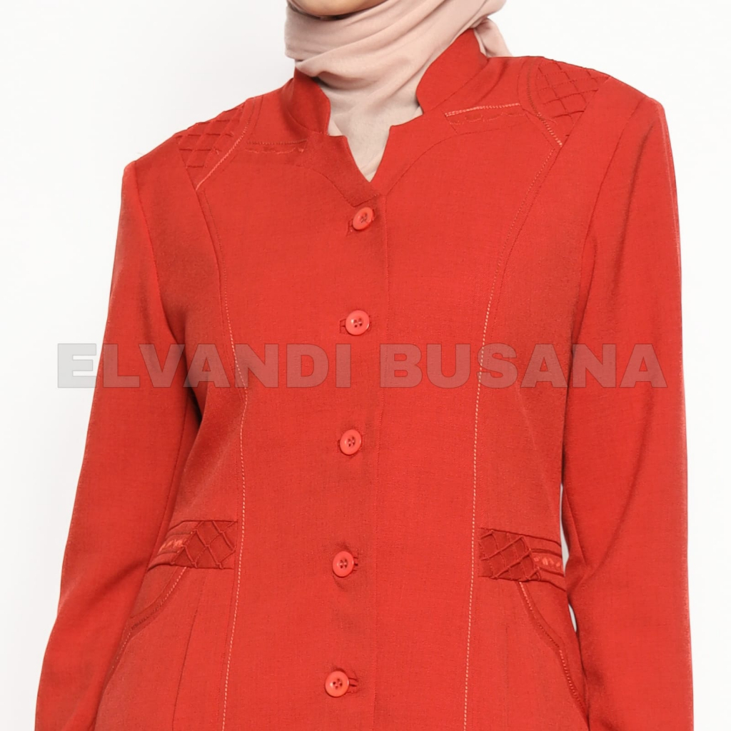 SETELAN JAS WANITA / SERAGAM KERJA BLAZER WANITA / SERAGAM GURU / SERAGAM VEST MERAH BATA