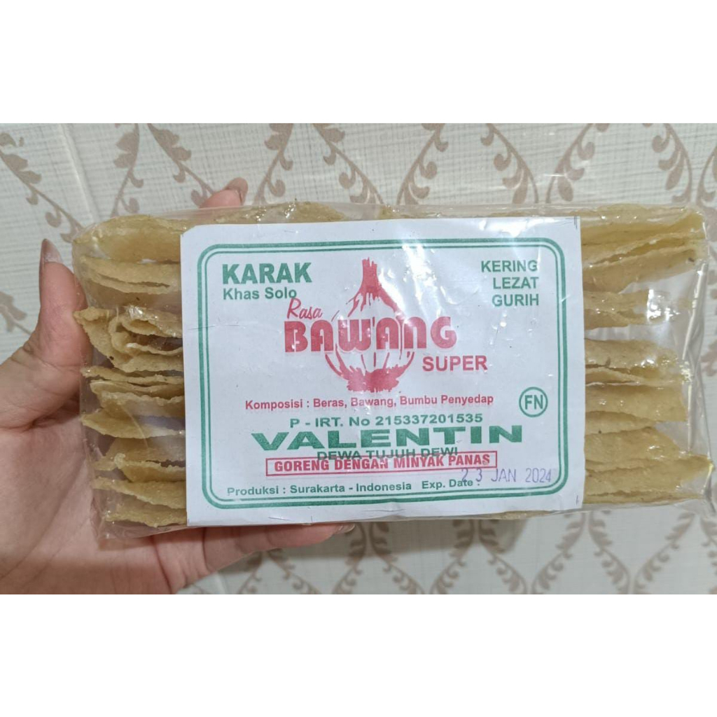 

A837 Makanan Ringan Camilan Karak VALENTIN Khas Kota Solo Rasa Bawang