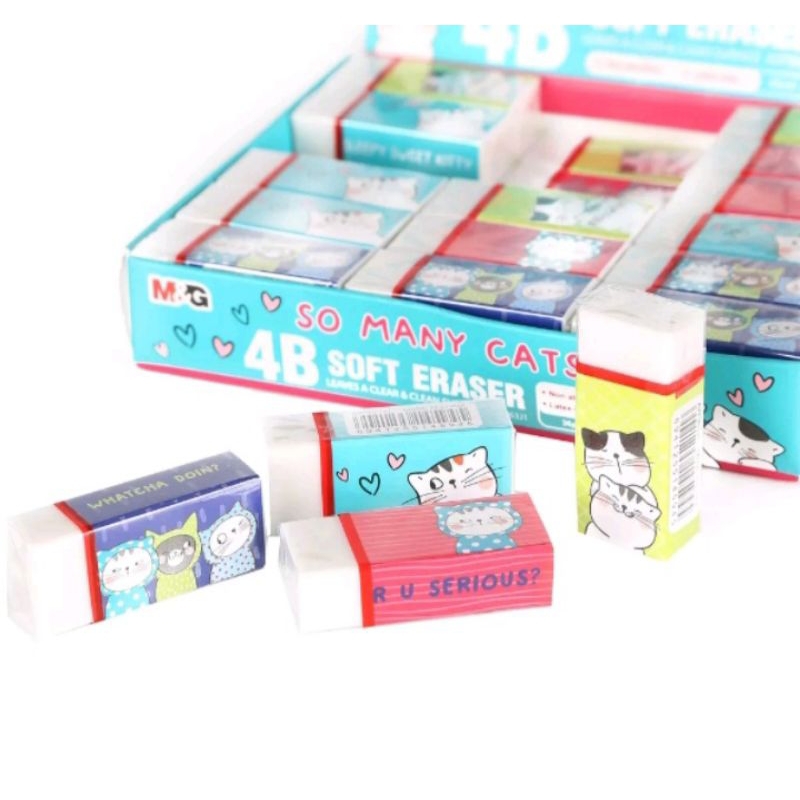 

M&G "SO MANT CATS" White Eraser,Small Size