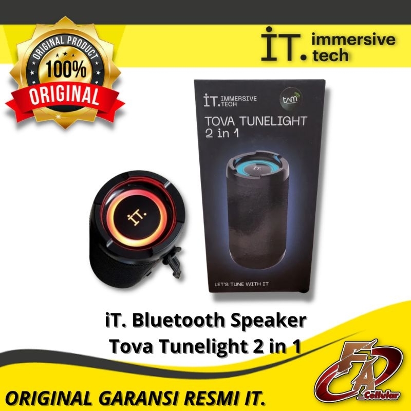 IT. Bluetooth Speaker Tova Tunelight 2 in 1 - Original Resmi IT