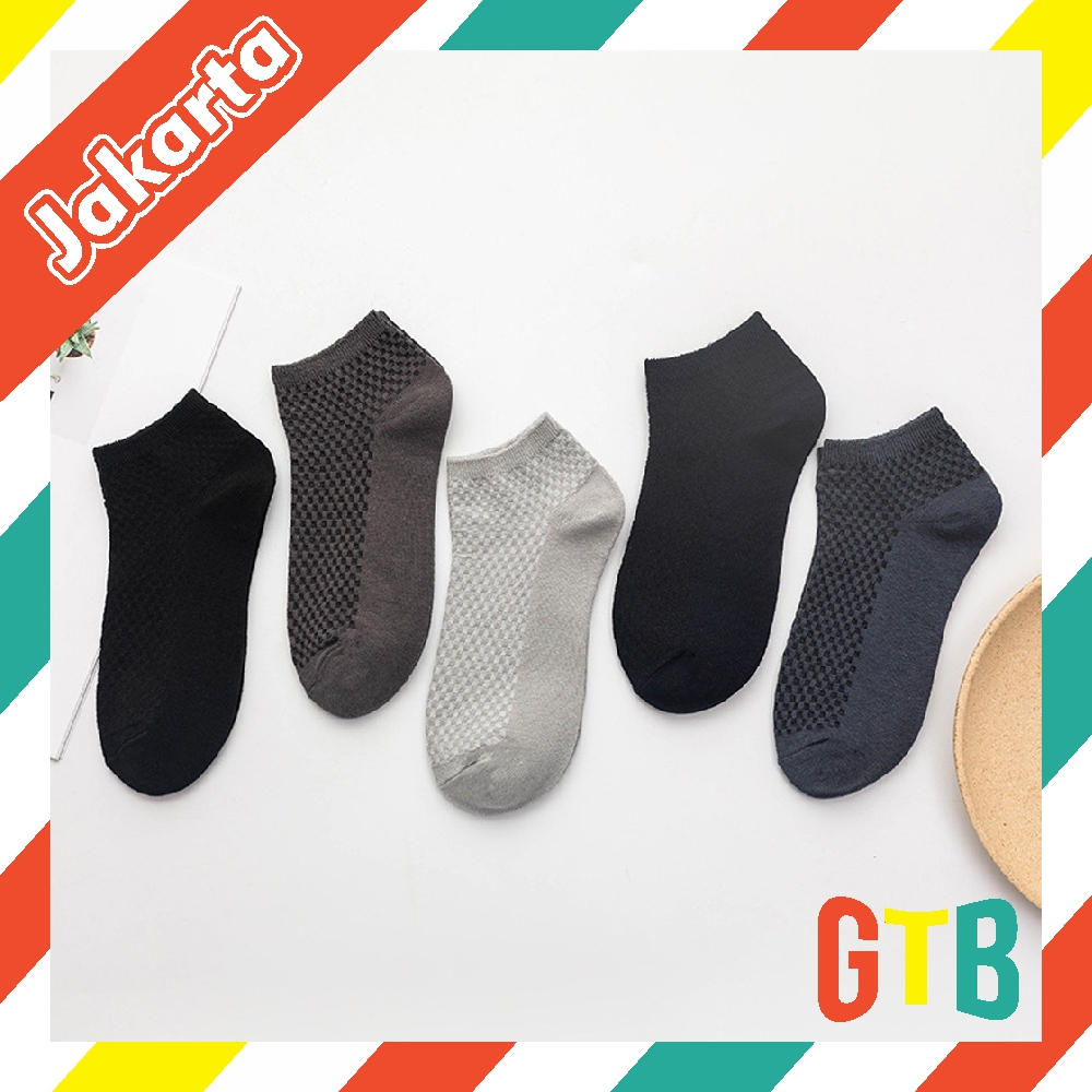 ❤️GTB❤️ Kaos Kaki Serat Bambu Arang Bamboo Kaus Kaki Pendek Semata Kaki Sock Anti Bakteri Bisnis Kasual Socks Mata KK112