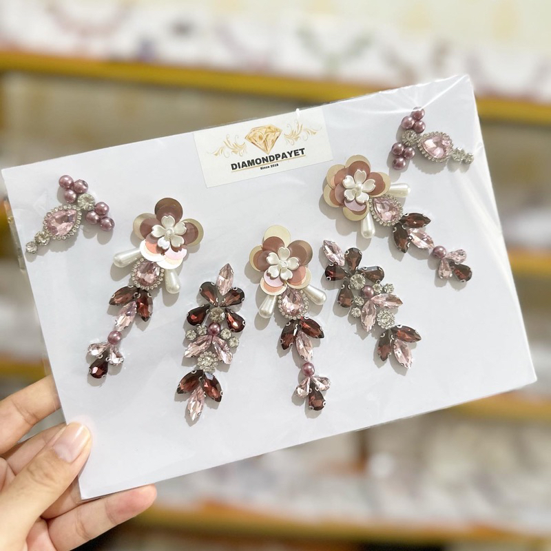 Payet Rangkai Leher mix bunga 3d