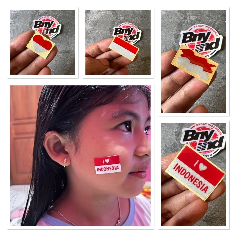 STICKER STIKER PIPI BENDERA INDONESIA KECIL CUTTING