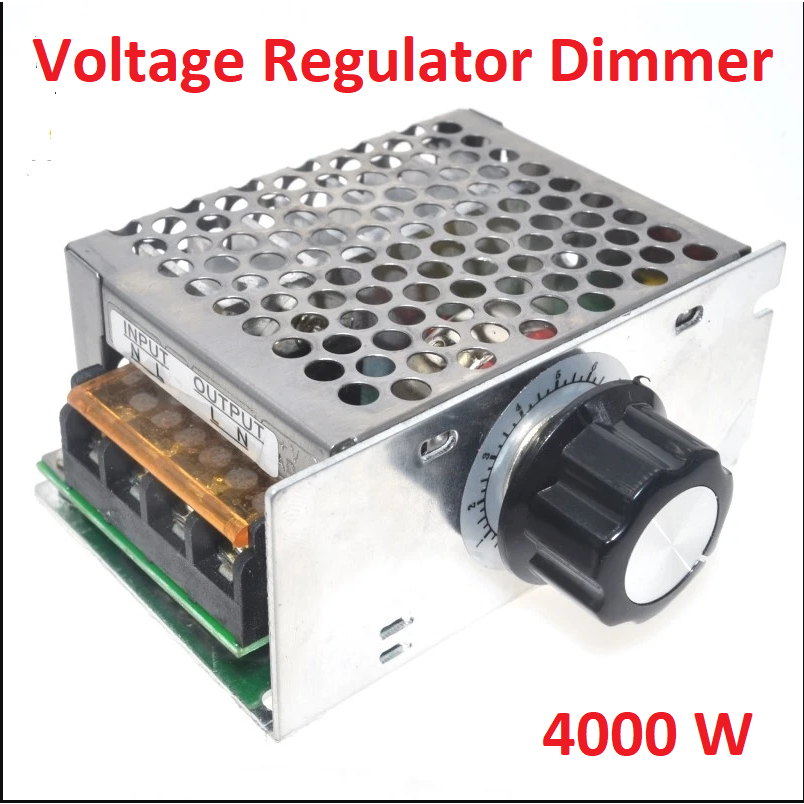 Dimmer SCR AC PWM 220 Volt 4000 Watt 4000W Motor Speed Controller LAMPU BOR GERINDA SLEP Casing Aluminium