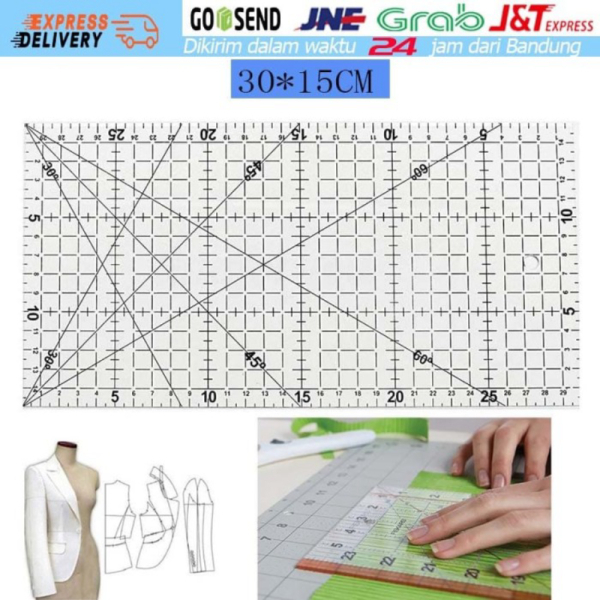 

Promo Penggaris Jahit - Quilting Ruler AC 30 - Penggaris Pola Jahit 1 Murah