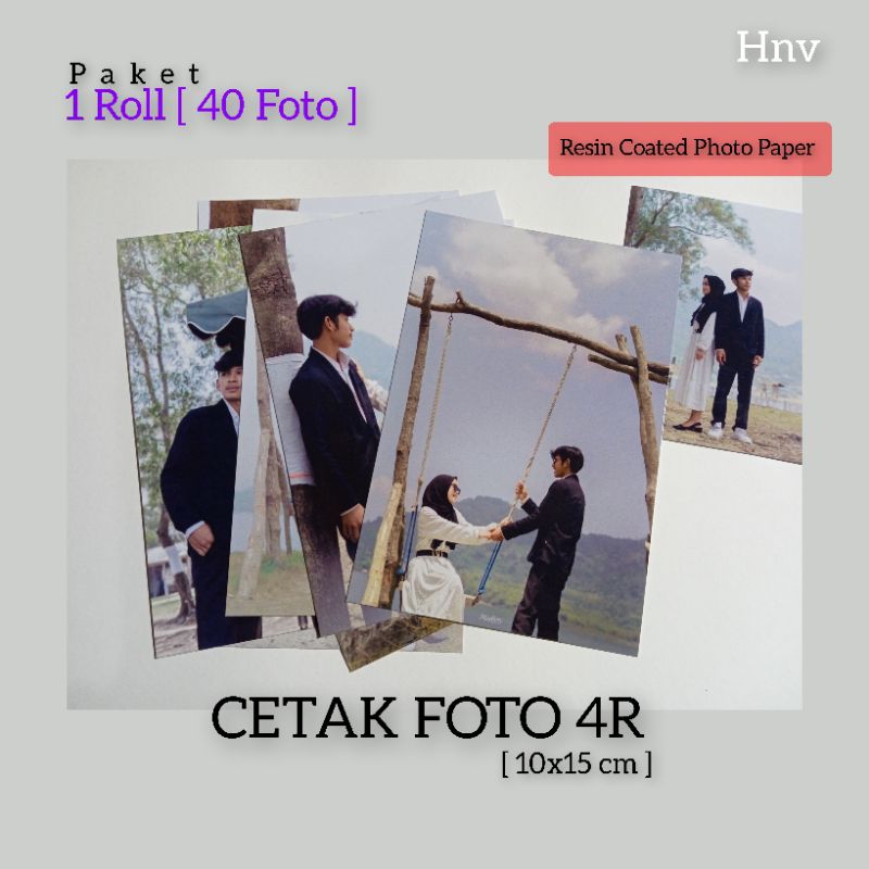 PAKET CETAK FOTO 4R 1 ROLL [40 FOTO] RESIN COATED PROFESIONAL PHOTO PAPER