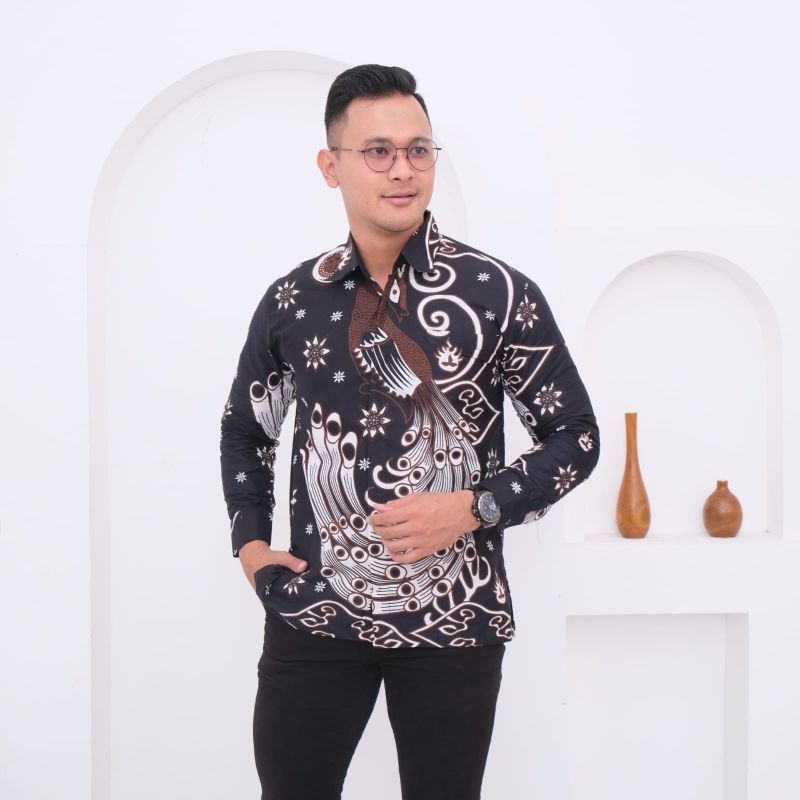 KEMEJA BATIK PRIA LENGAN PANJANG CANDRA AGENG LAPIS FURING