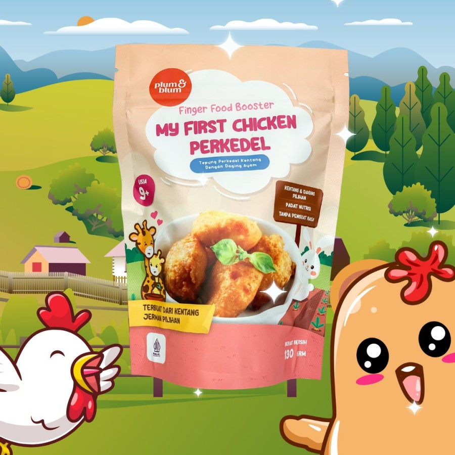 Plum &amp; Blum Perkedel Kentang Pertama Beef Chicken Finger Food - 1 Pouch