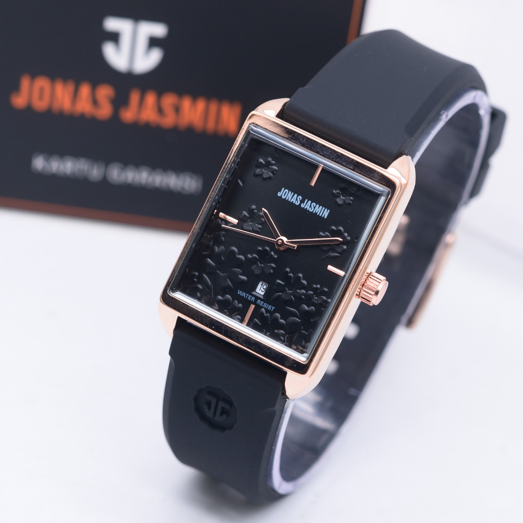 BEST SELLER JAM TANGAN WANITA JONAS JASMIN ORIGINAL TALI RUBBER HB 8534 FREE BOX &amp; BATERAI CADANGAN