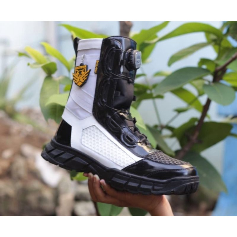 Brotrher Sepatu PDL Provos TNI Tali Putar Kulit Kilap