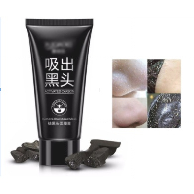 BIO AQUA MASKER WAJAH HITAM PENGHILANG KOMEDO ANTI JERAWAT BLACKHEAD MASK BAMBOO CHARCOAL AMPUH PRIA