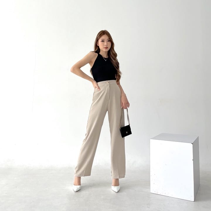 CELANA KULOT HIGWAIST WANITA LOOSE CULLOTE PANTS/LOOSE PANTS