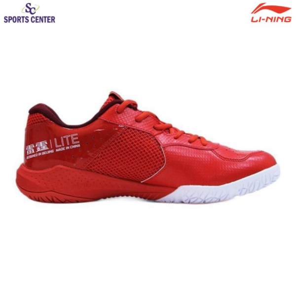 {MixaStore} New Sepatu Badminton Lining Lie Ting Lite AYTS020 Fire Red - 6.5 Limited
