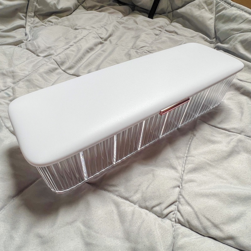 Kotak Putih Wadah Tempat Penyimpanan Kabel Charger Hp Kaca Akrilik Tutup Acrilic Penutup Cable Organ