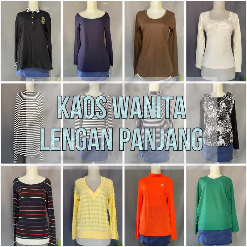 [ C O D ] PART 2 KAOS LENGAN PANJANG WANITA / KAOS OBLONG WANITA / CROP WANITA / BAJU SANTAI MURAH /