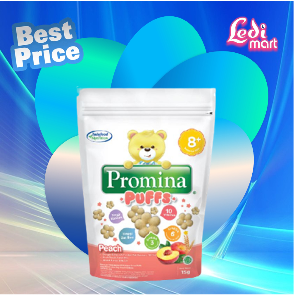 ORIGINAL Promina Puffs 15gr Usia 8 Bulan+ / Promina Puff Snack Bayi / Cemilan Anak Bayi / Makanan Bayi / MPASI / LEDIMART