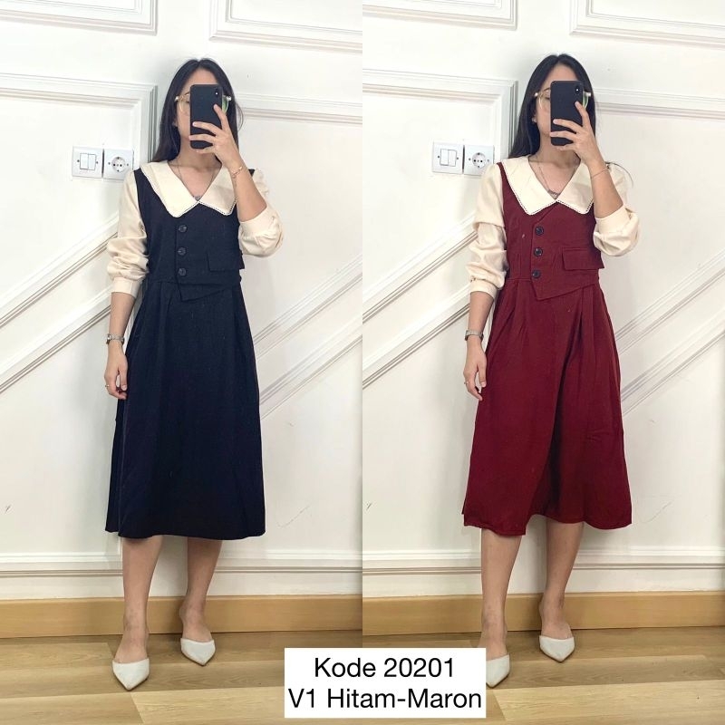 20201 Dress GEGE Korea Babyterry Premium Wanita/Terusan Dress Korea Wanita