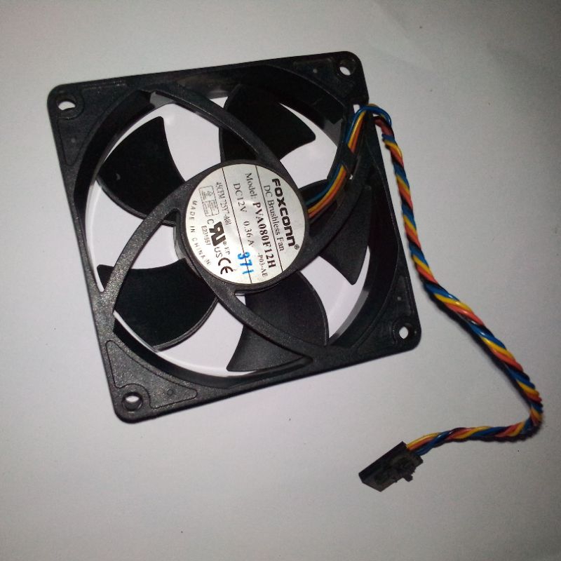 FAN 8CM KIPAS PWM ORIGINAL FOXCONN PVA080F12H 12V 0.36A GARANSI