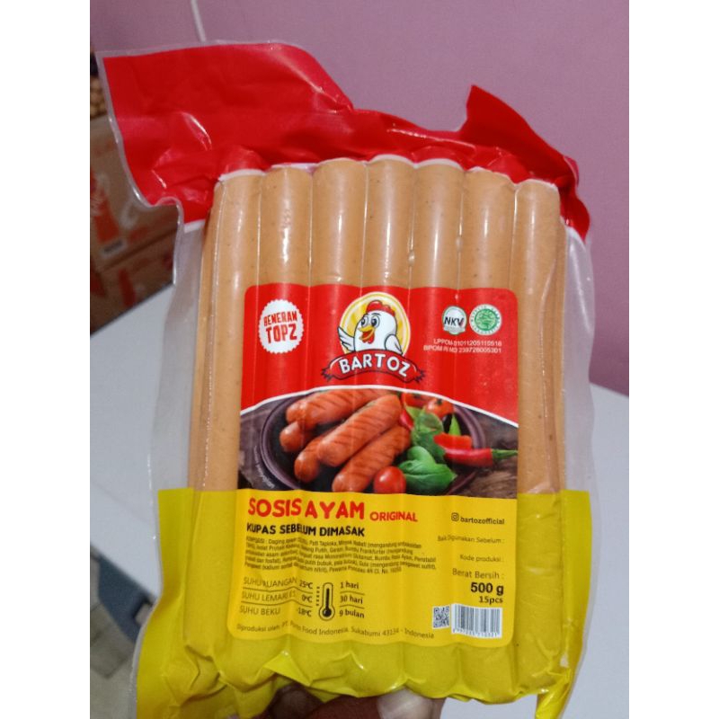 

sosis ayam bartoz 15pcs @500gr