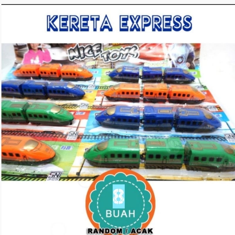 Set 8pc Mainan Kereta Expres fullback