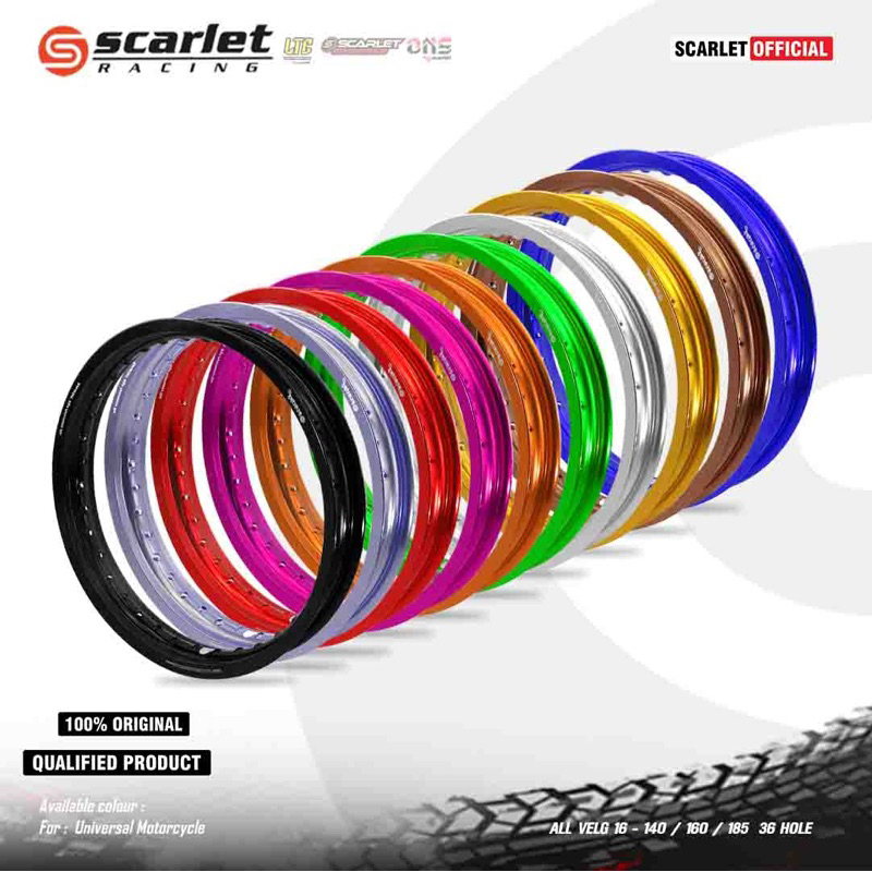 VELG JARI JARI SCARLET RING 14 17 18 tapak 140 160 Velg almu No V Rossi TDR TK JINFEI