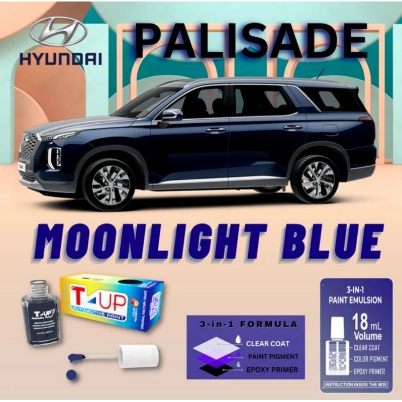 T-Up cat oles hyundai moonlight blue contoh cat hyundai palisade biru gelap