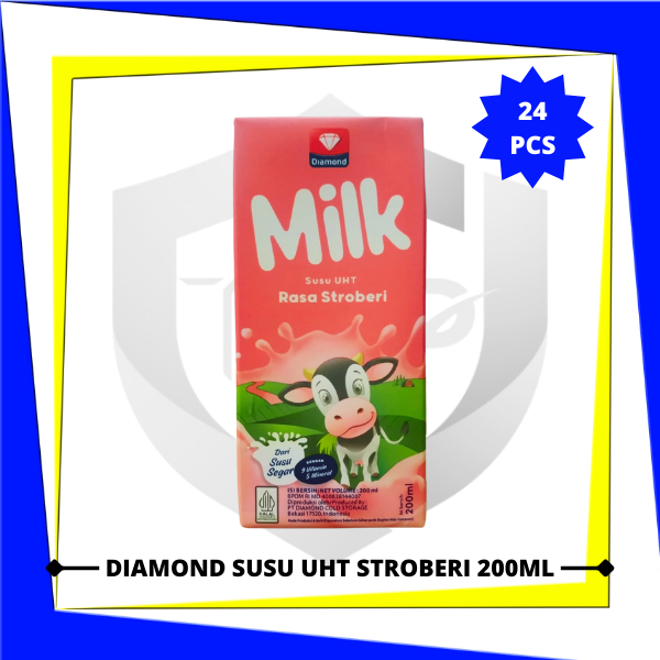 

DIAMOND Susu UHT Stroberi 200ml x 24 pcs (1 Karton)
