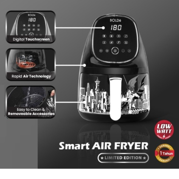 BOLDe Smart Air Fryer 2.5 Liter Batman Edition