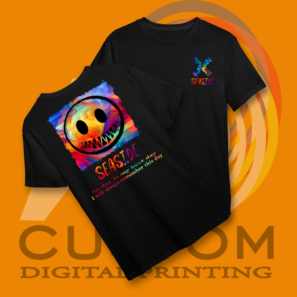 Baju kaos seaside HOUSE EMOT SMILE |kaos import|kaos pria wanita|tshirt|kaos branded|015