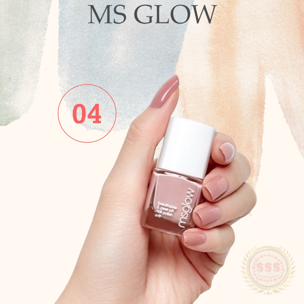 MS GLOW Nail Polish Halal Kutek Peel Off 6ml #04