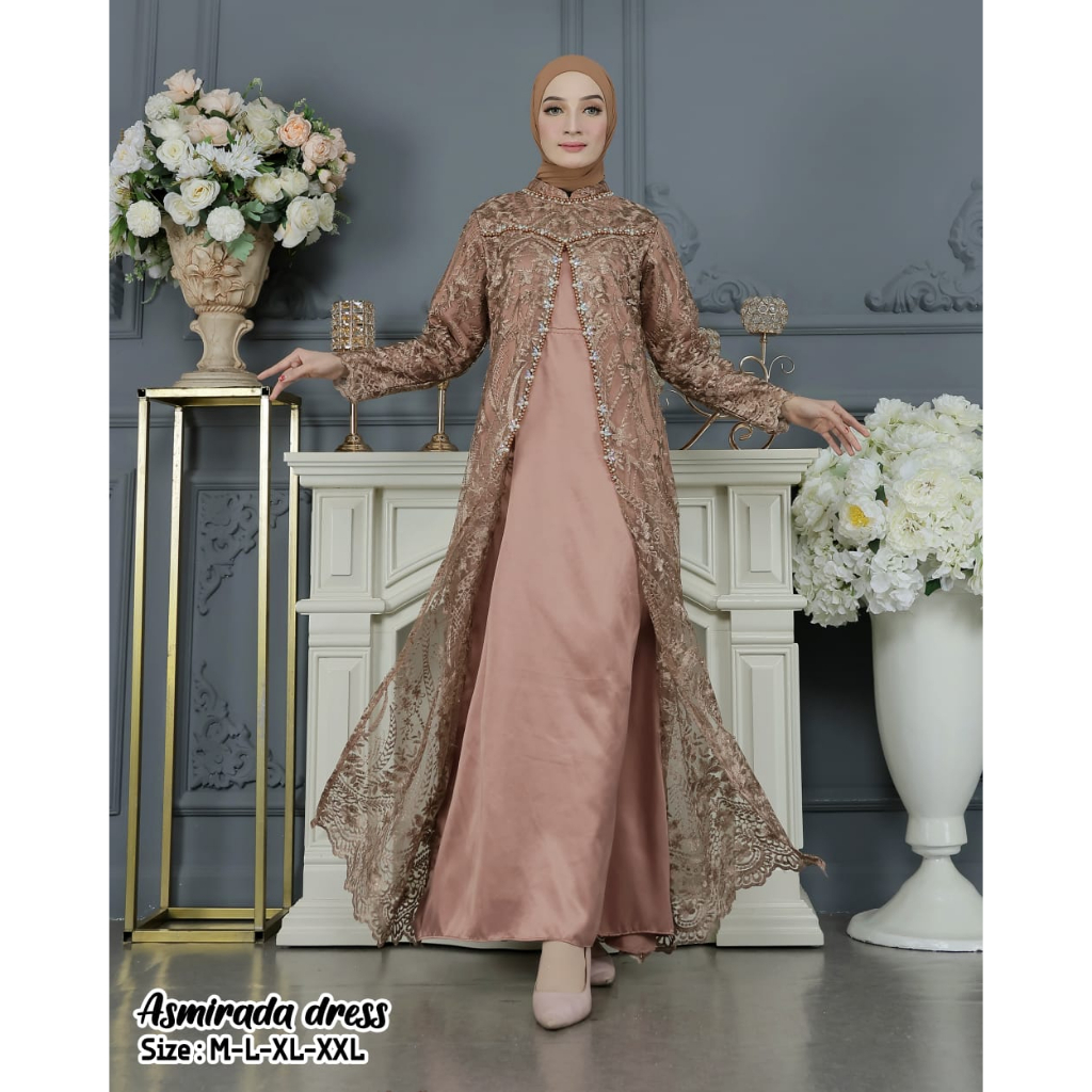 QD. ASMIRALDA DRESS / RUMAYRA GOWN 2 ORIGINAL dan ZAKHIRA GOWN ORIGINAL AURA HIJAB RAIHANNA GOWN ORI