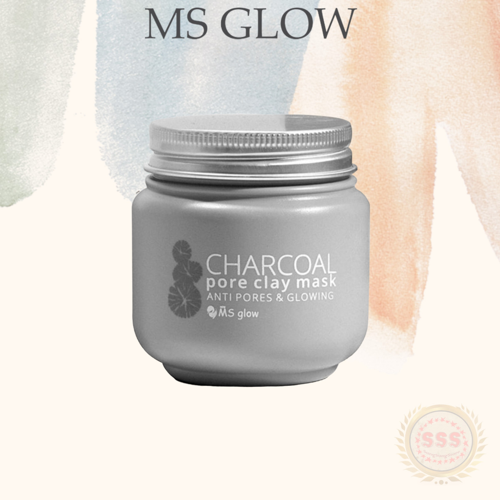 MS GLOW Charcoal Clay Mask 100gr