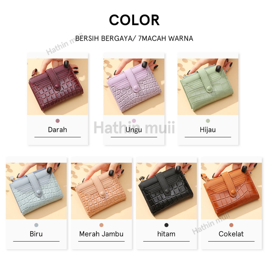 Dompet wanita GENIE dompet mjimishoneey ori wallet  wanita import croco leather dompet terbaru dompet kartu bahan kulit