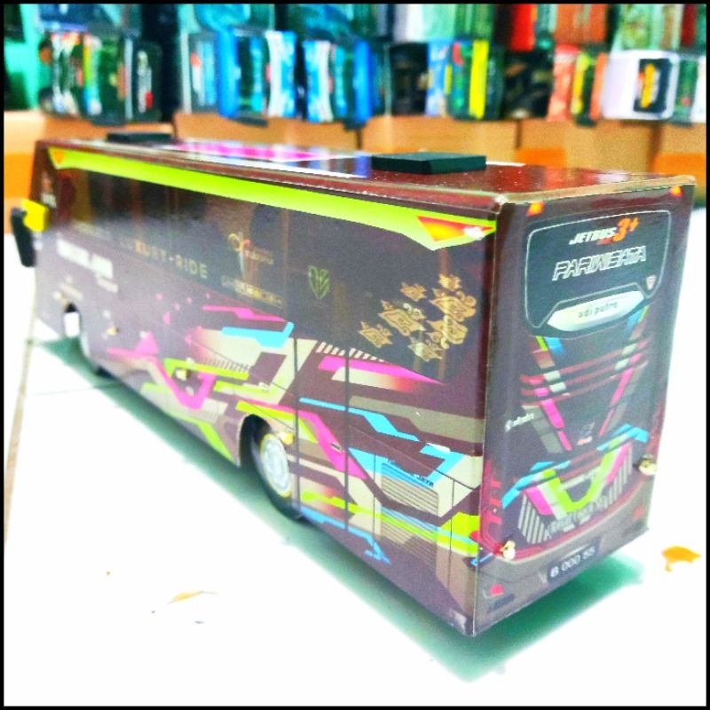 Miniatur Bus Telolet Basuri Tunggal Jaya Full Lampu